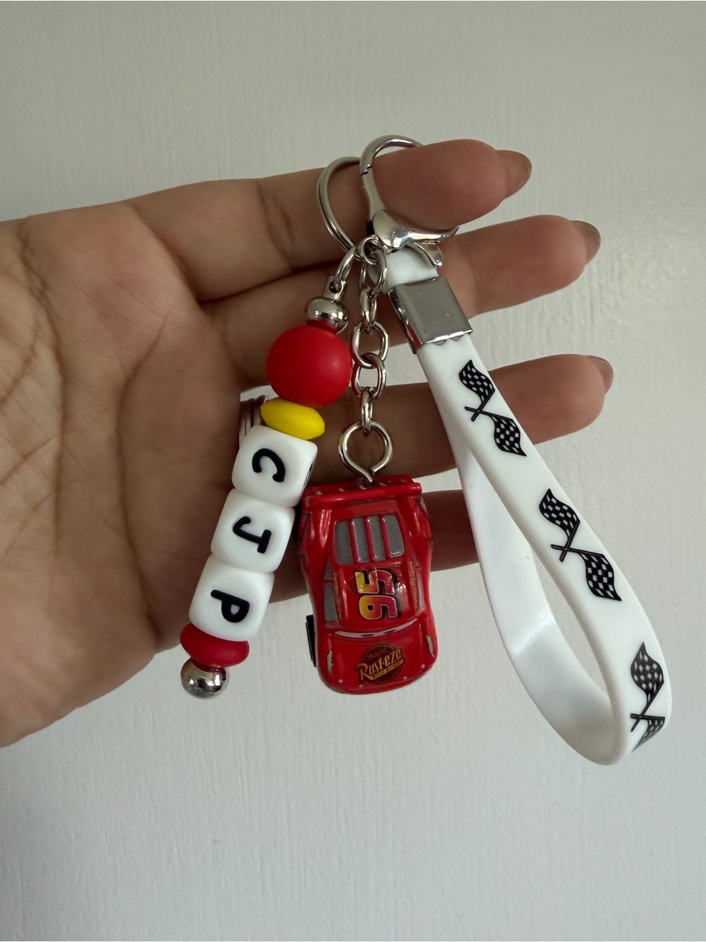 Lightning McQueen Personalized Keychain- Disney Cars
